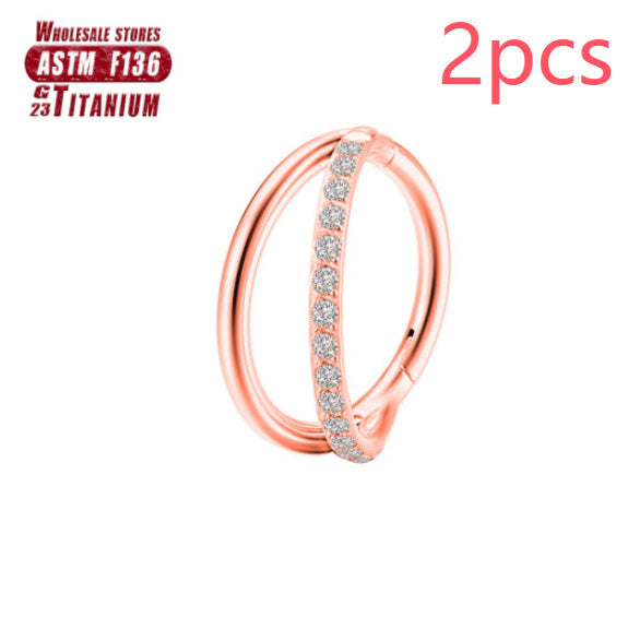 F136 Titanium Alloy Fork Nose Ring Human Body Puncture Ornament