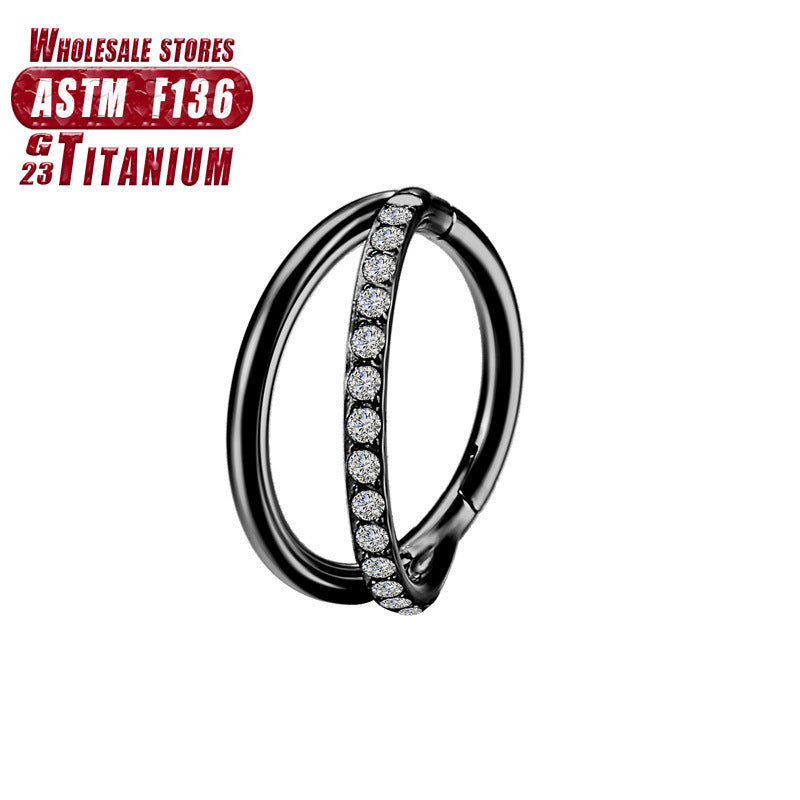 F136 Titanium Alloy Fork Nose Ring Human Body Puncture Ornament