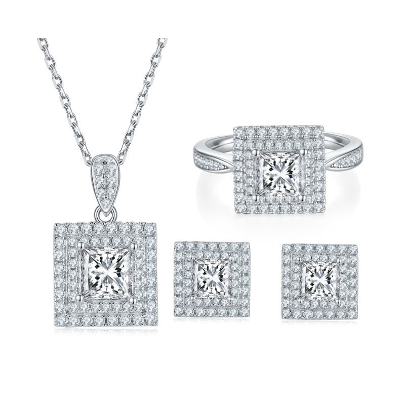 Luxury S925 Sterling Silver Jewelry Suit