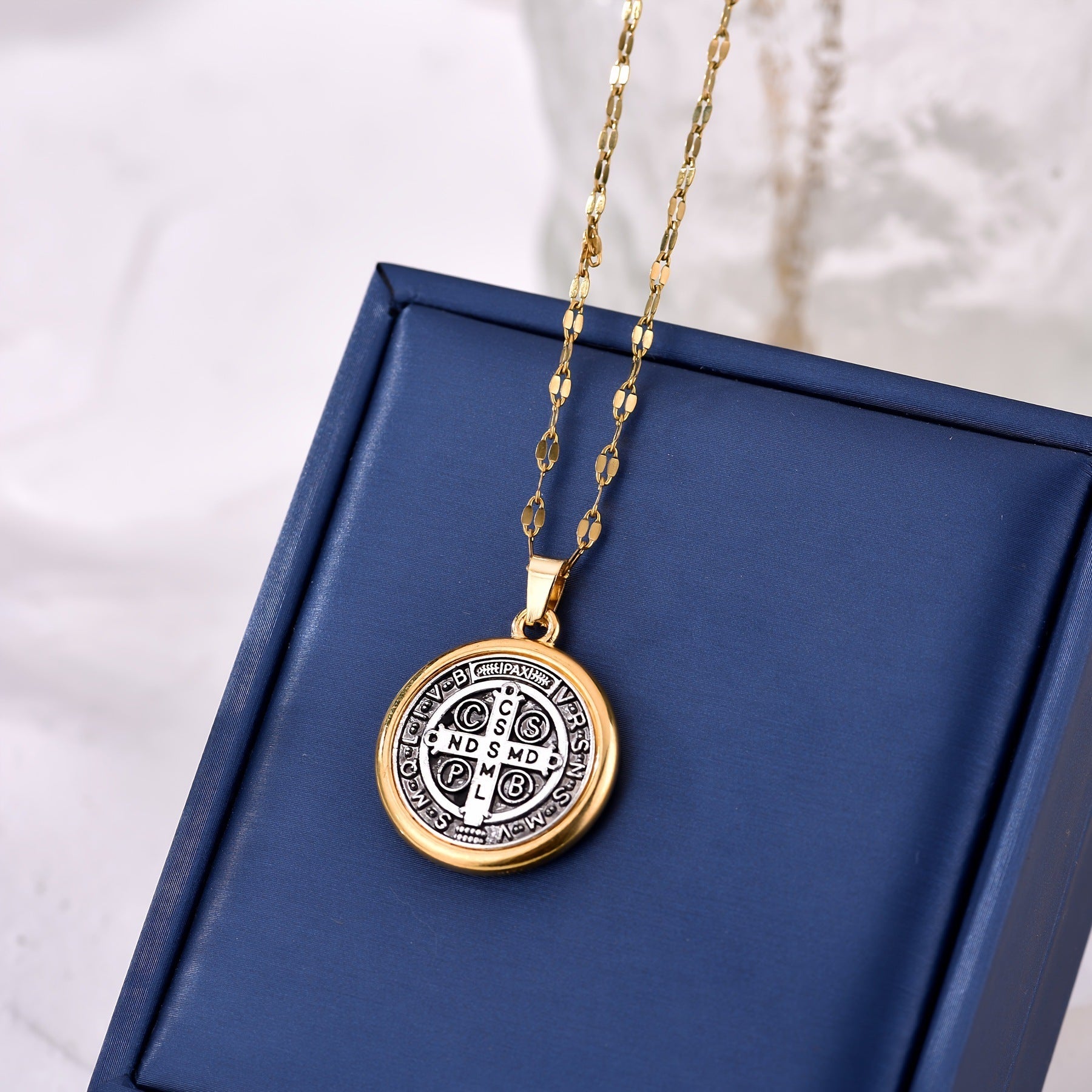 St. Benedict Cross Alloy Necklace Simple High-end Necklace Accessories