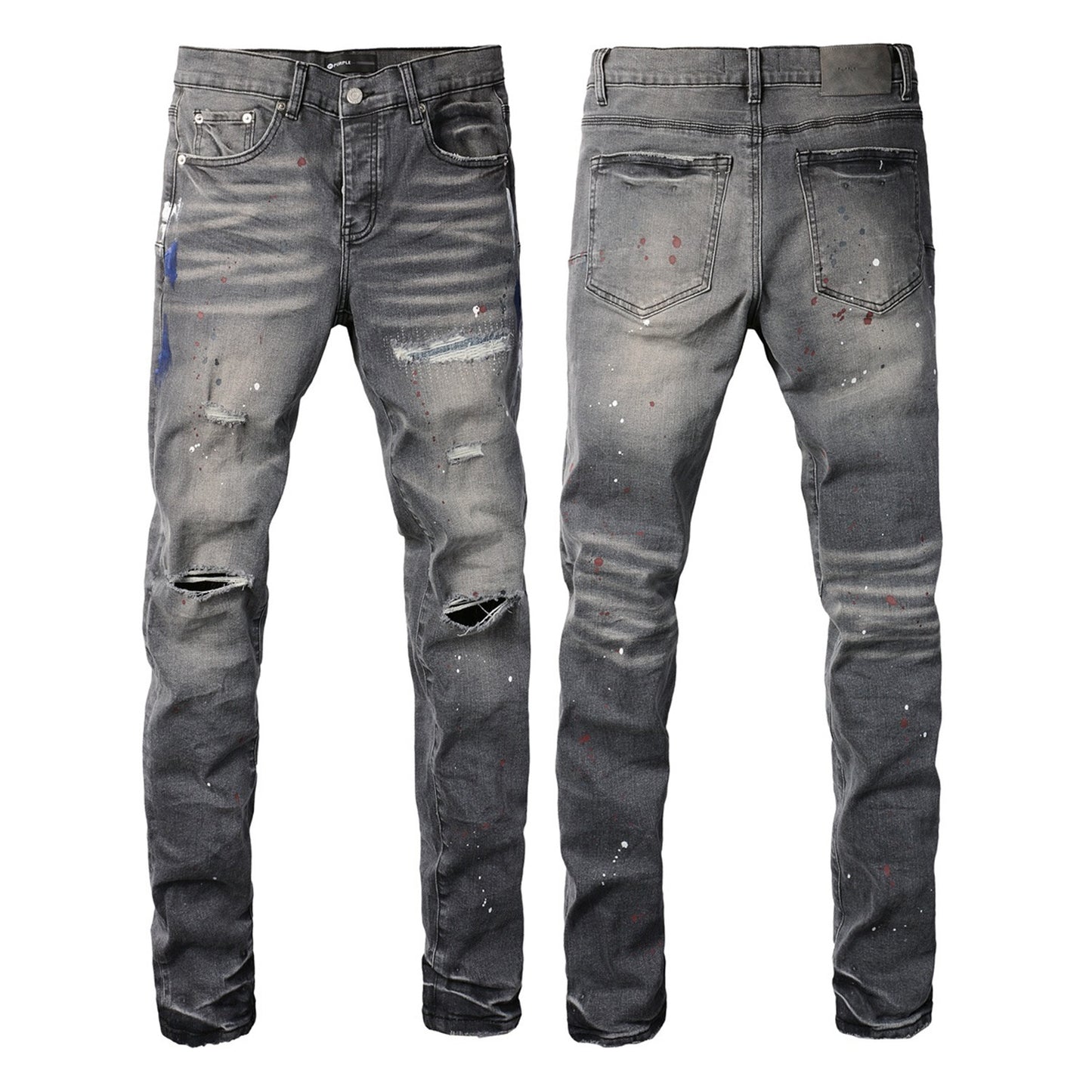 Men's Fashionable Ripped Straight-Leg Pants