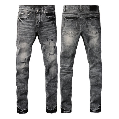 Men's Fashionable Ripped Straight-Leg Pants