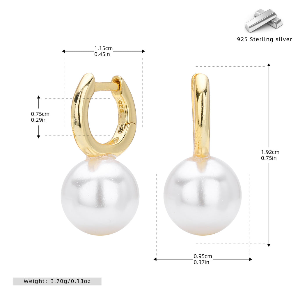 Sterling Silver Temperamental Fairy Pearl Earrings