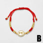 Simple Zircon Inlaid Heart-shaped Peach Heart Bracelet