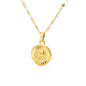 English Alphabet Disc Necklace Women And Men