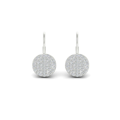 Diamond Disc Drop Earring