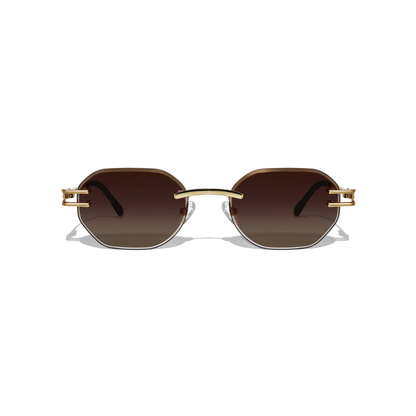 Dore 54mm Rimless Sunglasses | Brown