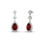 Double Drop Pear Halo Earring