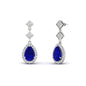 Double Drop Pear Halo Earring