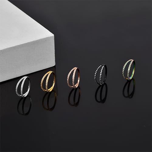 G23 Titanium Alloy Puncture Zircon Lip Ring Nose Ring