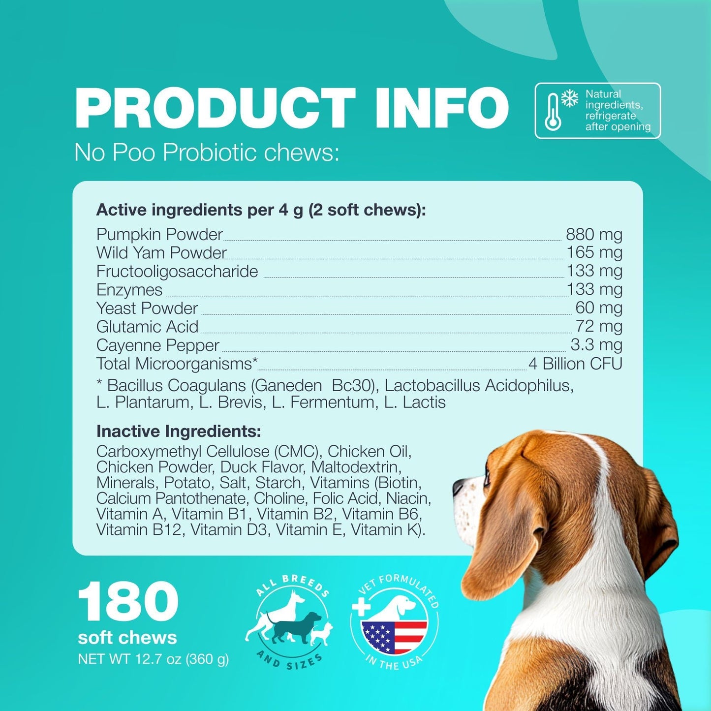 No Poo Chews for Dogs   Coprophagia Deterrent for Dogs   Forbid for Dogs Stool Eating Deterrent   Dog Probiotics for Digestive Health   Digestive Gut & Immune Health Treats   No Poop Eating for Dogs