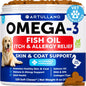 Omega Canine Coat & Skin Chews   Skin & Coat Chewables for Dogs   120 Soft Chews   Fish Oil