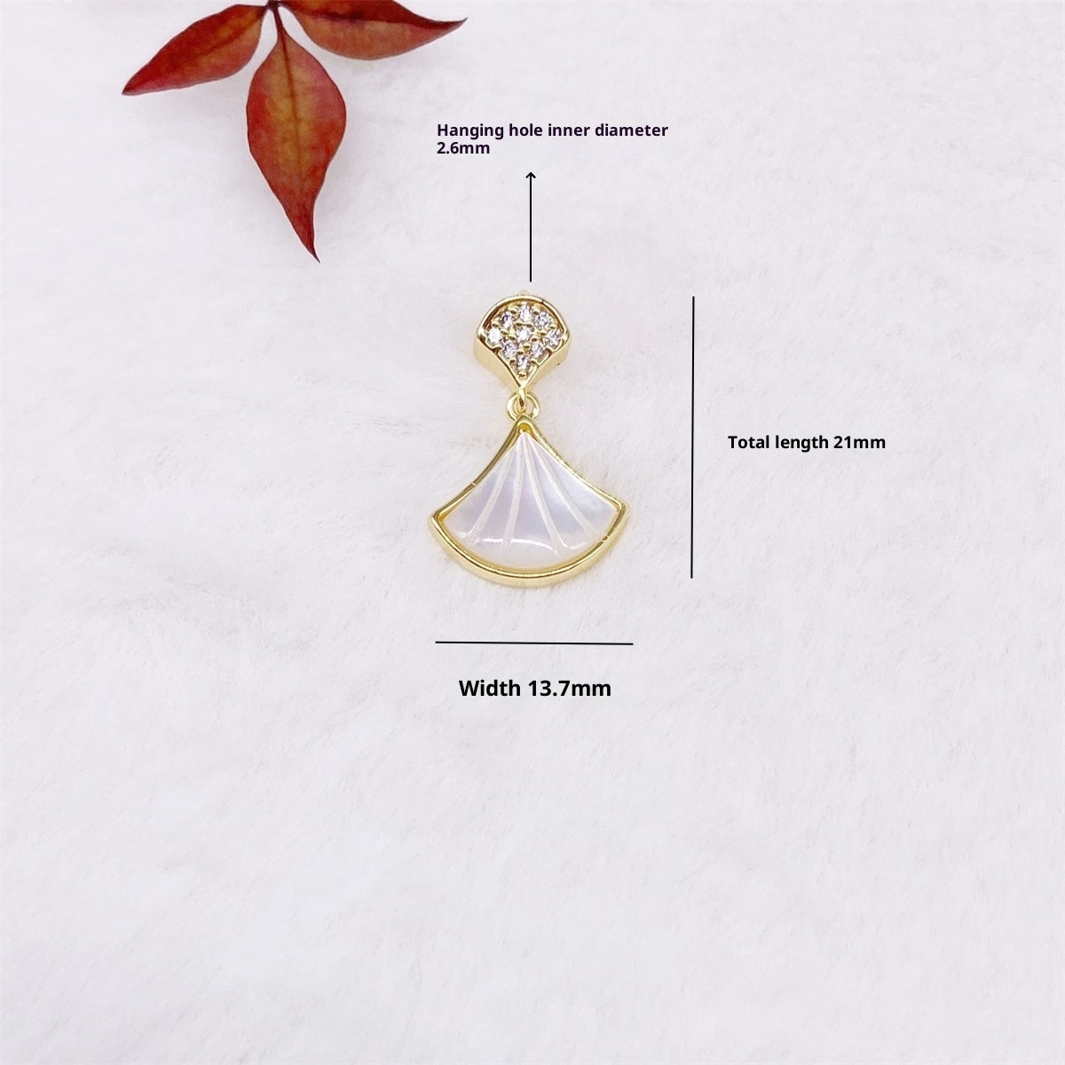 Diy Ornament Accessories Copper Plating 18K Gold Pearl Shell Necklace Bracelet Single And Double Charm