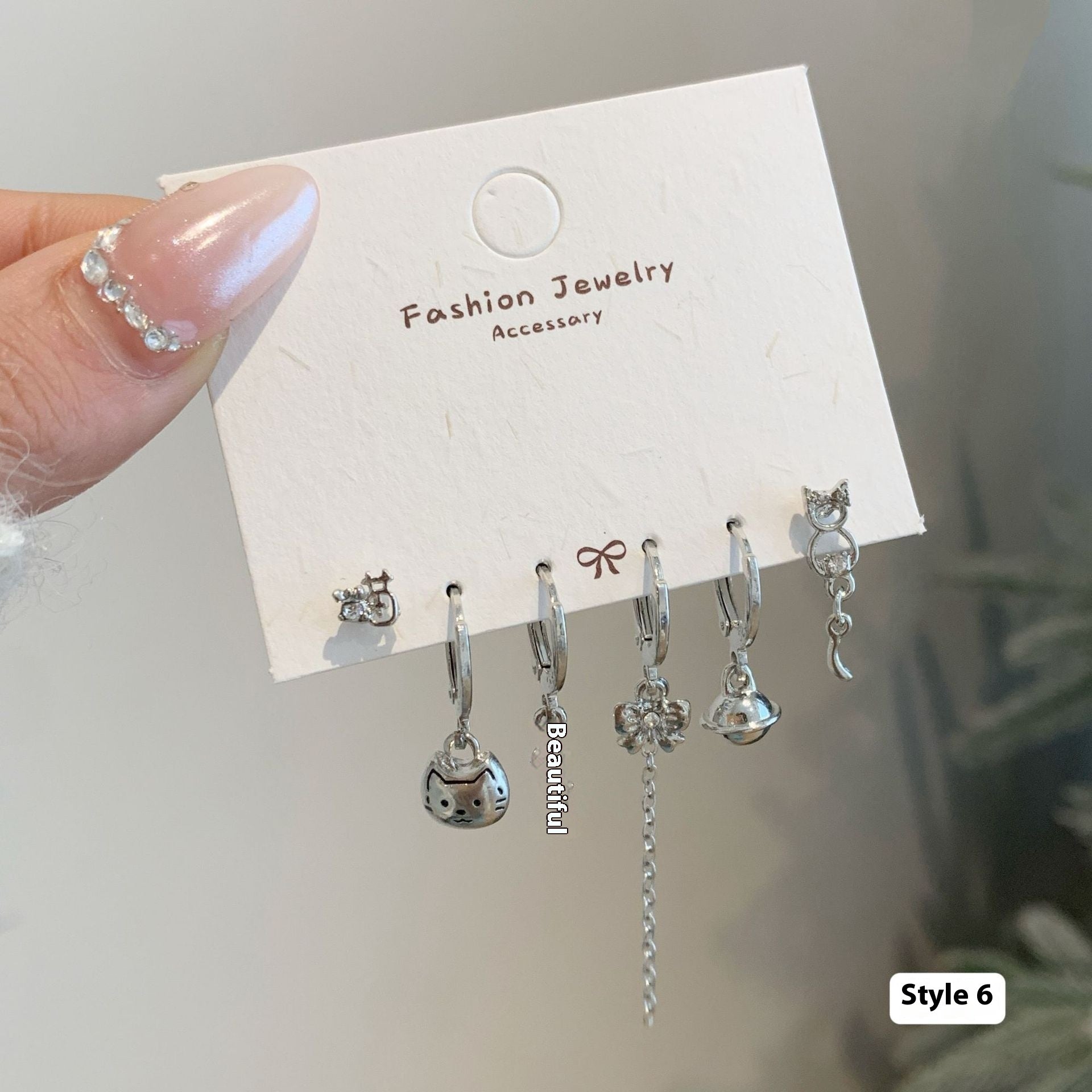 Minimalist Personality Love Butterfly Ear Clip Suit Female