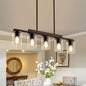 Farmhouse Black Linear Chandelier