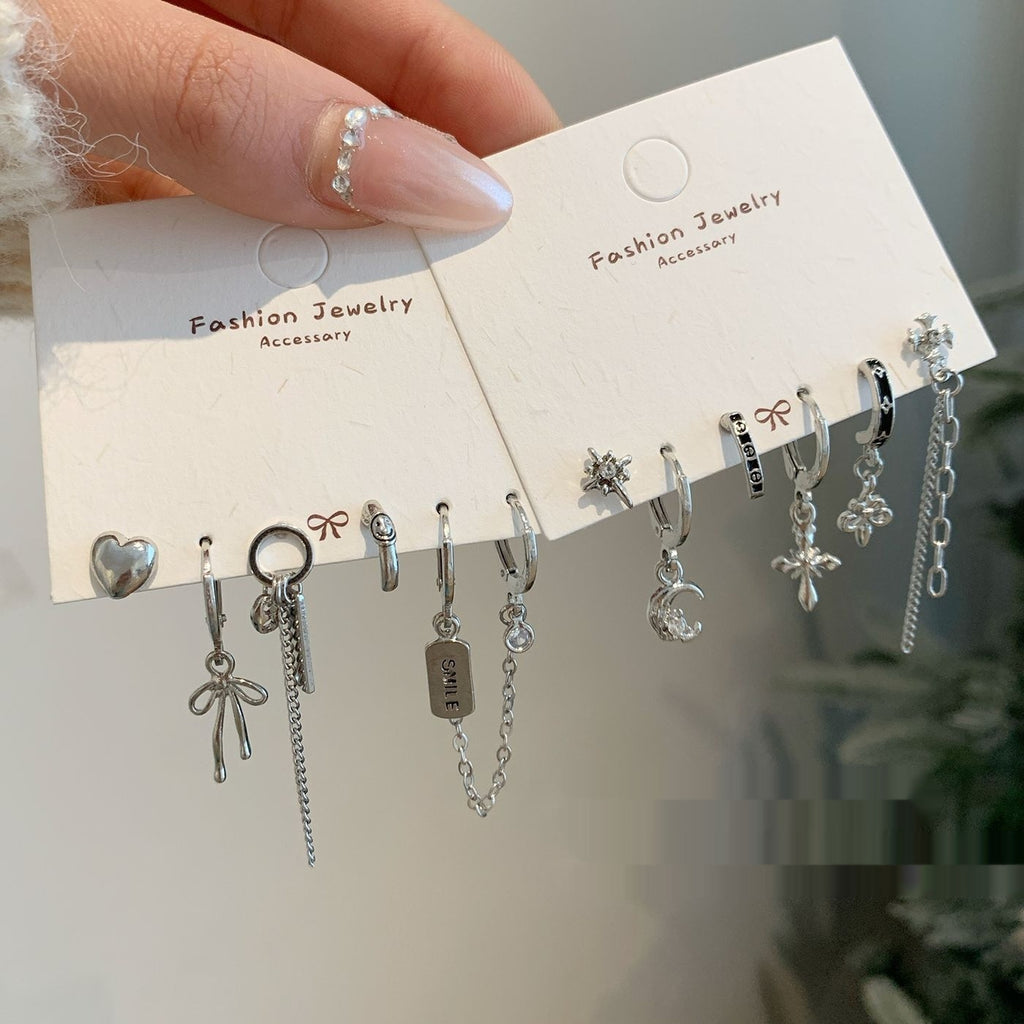 Minimalist Personality Love Butterfly Ear Clip Suit Female