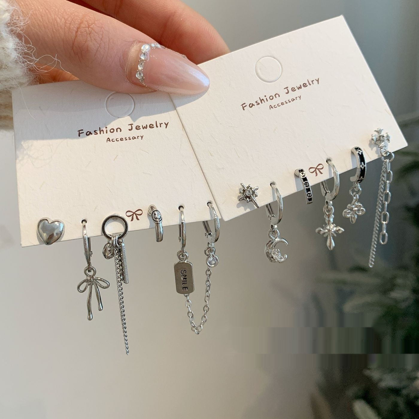 Minimalist Personality Love Butterfly Ear Clip Suit Female