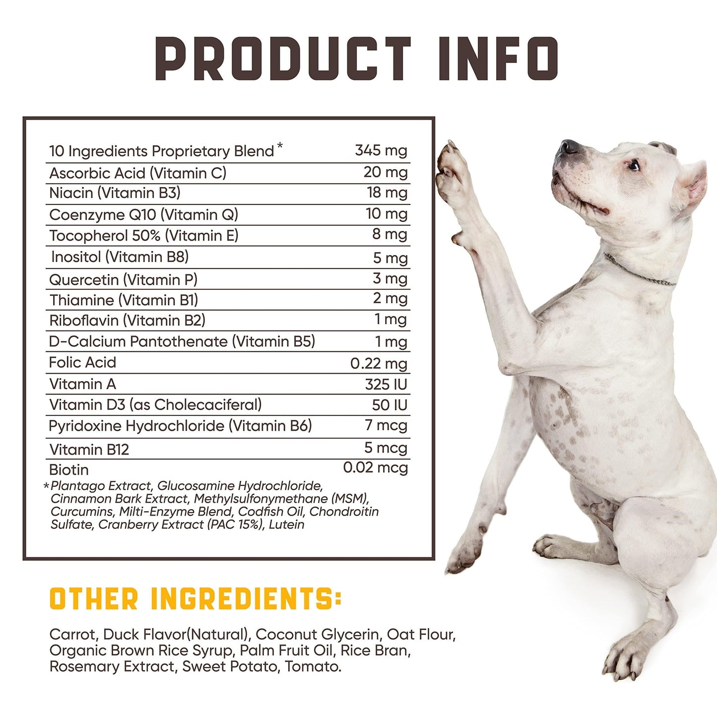 15 in 1 Dog Multivitamin Supplements Immunity Digestion Joint and Heart Health