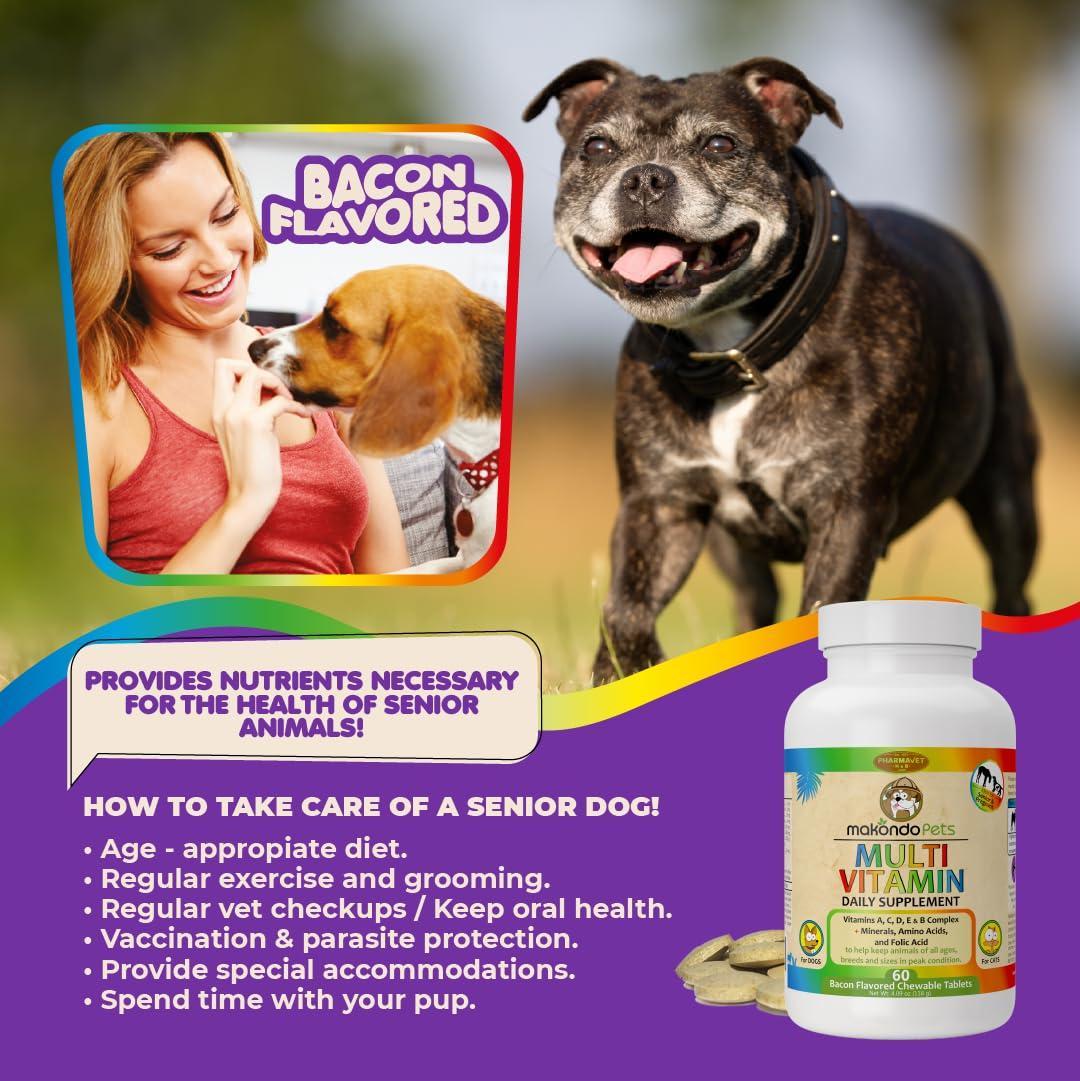 Prenatal Dog Vitamins 60 Pills for Dogs and Cats with Folic Acid Minerals