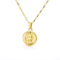 English Alphabet Disc Necklace Women And Men