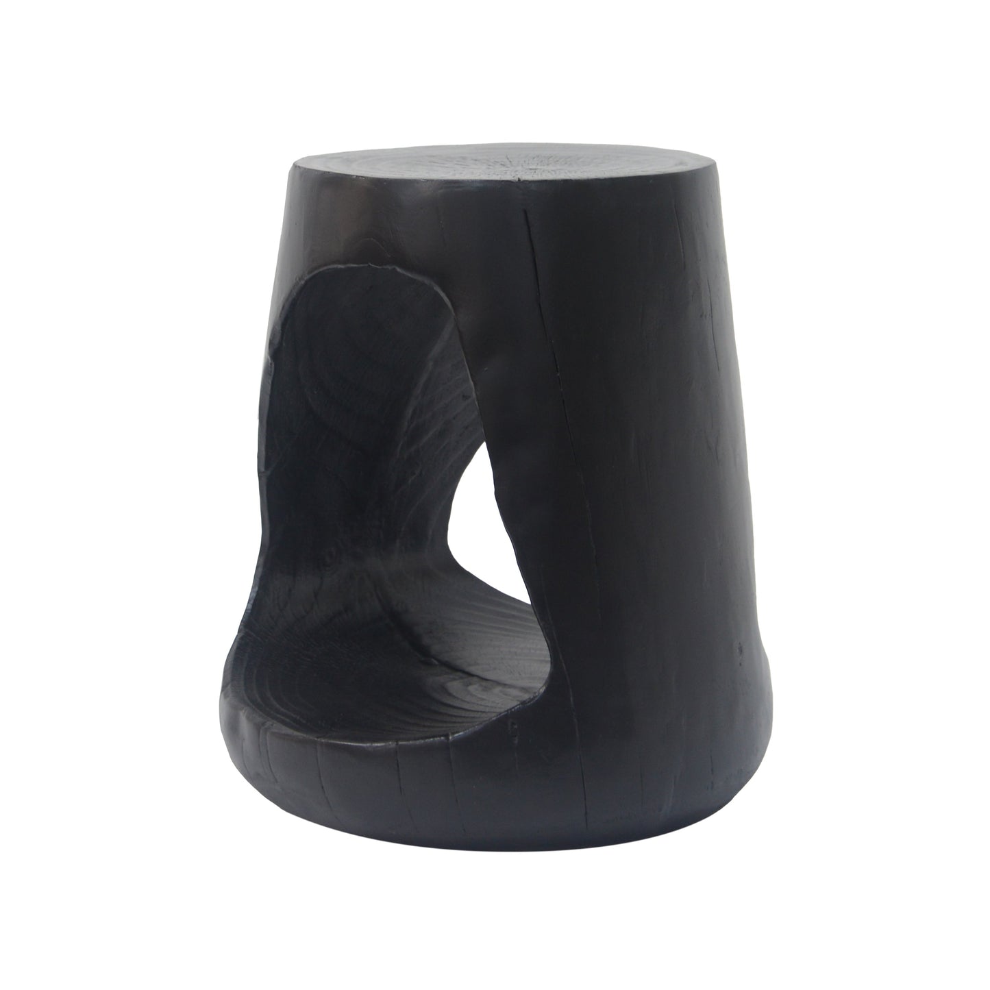 MGO Hollow Side Table with Wood-like Texture