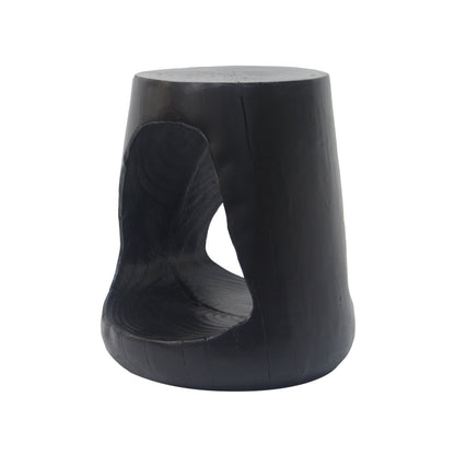 MGO Hollow Side Table with Wood-like Texture