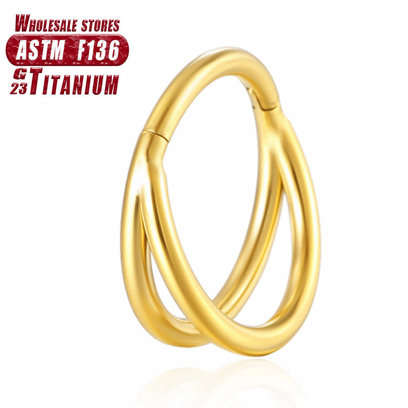 F136 Titanium Alloy Fork Nose Ring Human Body Puncture Ornament