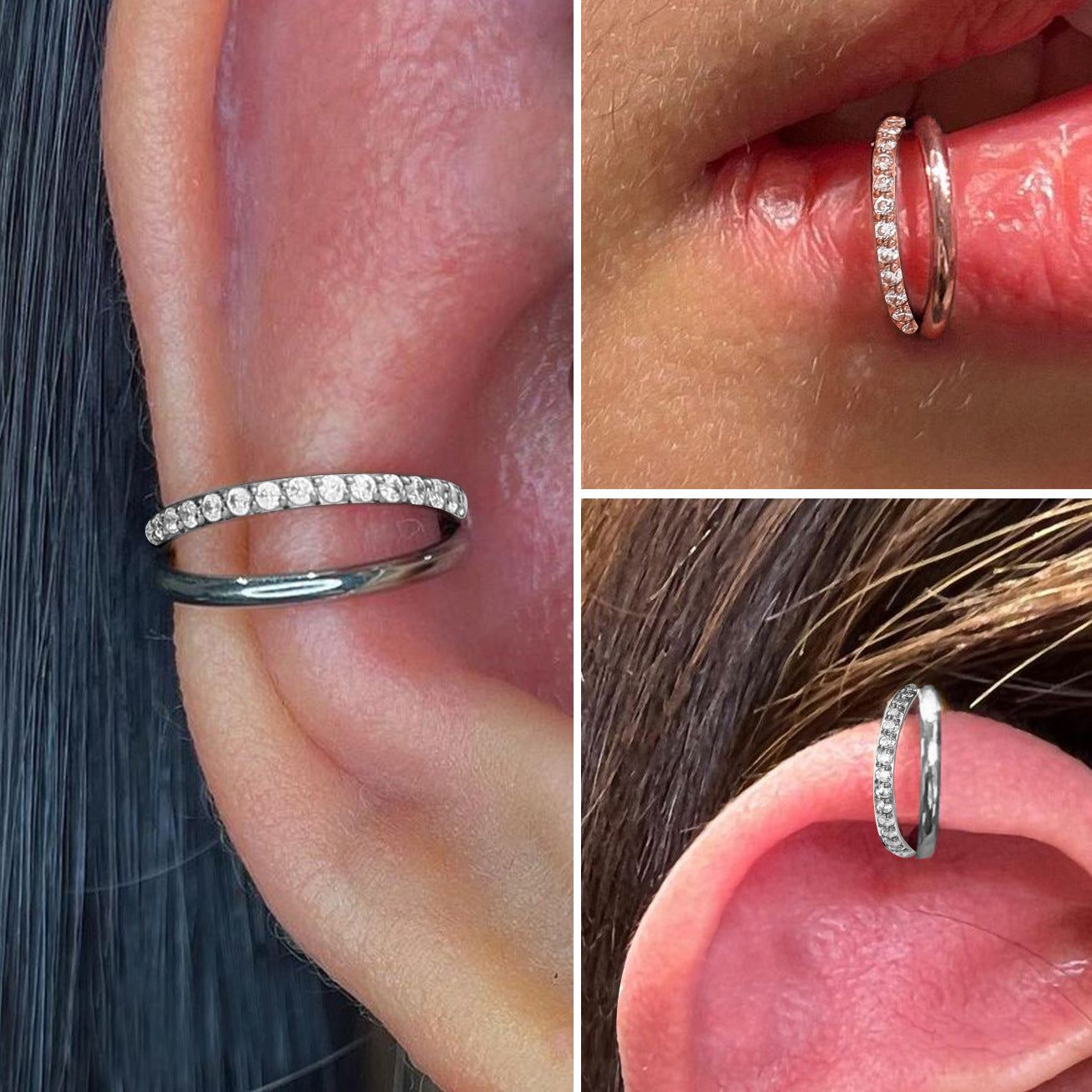 F136 Titanium Alloy Fork Nose Ring Human Body Puncture Ornament