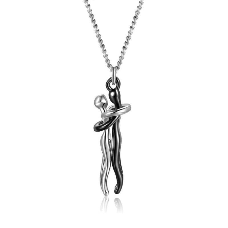 Couple Hug Necklace Romantic Men And Women