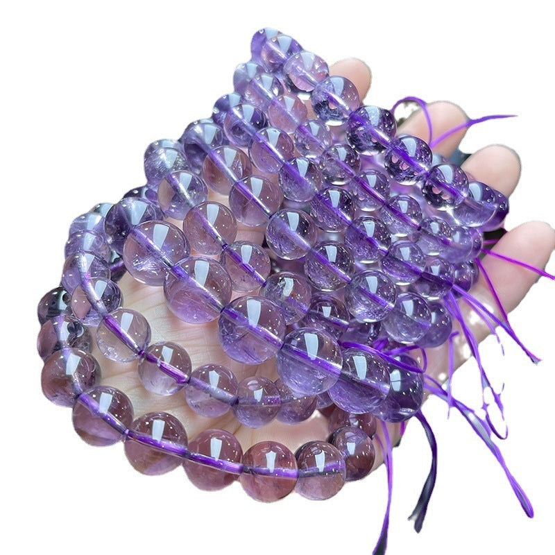 Natural Brazilian Iced Amethyst Bracelet For Girls