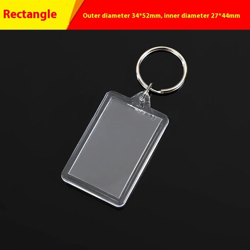 Fashion Transparent Acrylic Keychain Empty Shell