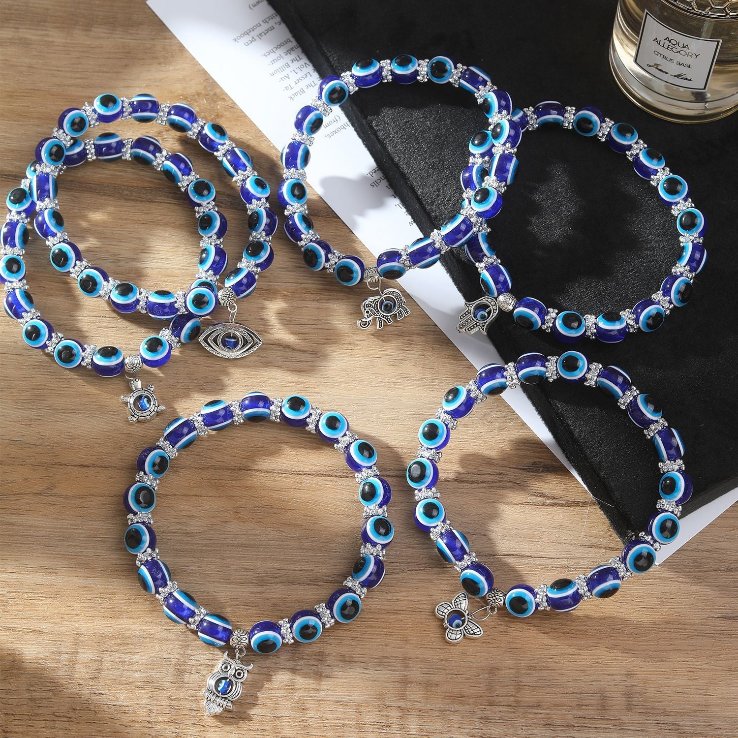 Simple Blue Devil's Eye Anklet