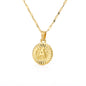 English Alphabet Disc Necklace Women And Men