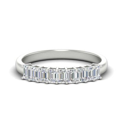 1 Carat Nine Stone Emerald Cut Wedding Band