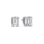 IGI Certified Emerald Cut Diamond Solitaire Stud Earrings