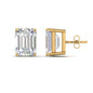 IGI Certified Emerald Cut Diamond Solitaire Stud Earrings