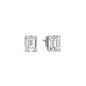 IGI Certified Emerald Cut Diamond Solitaire Stud Earrings