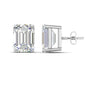 IGI Certified Emerald Cut Diamond Solitaire Stud Earrings