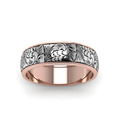 Engraved Mens Wedding Band