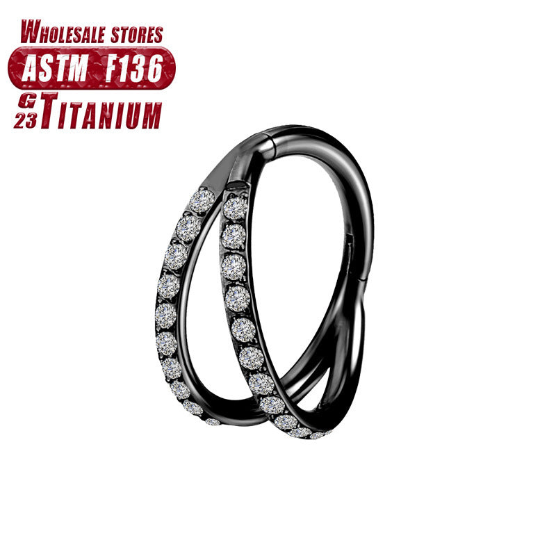 F136 Titanium Alloy Fork Nose Ring Human Body Puncture Ornament