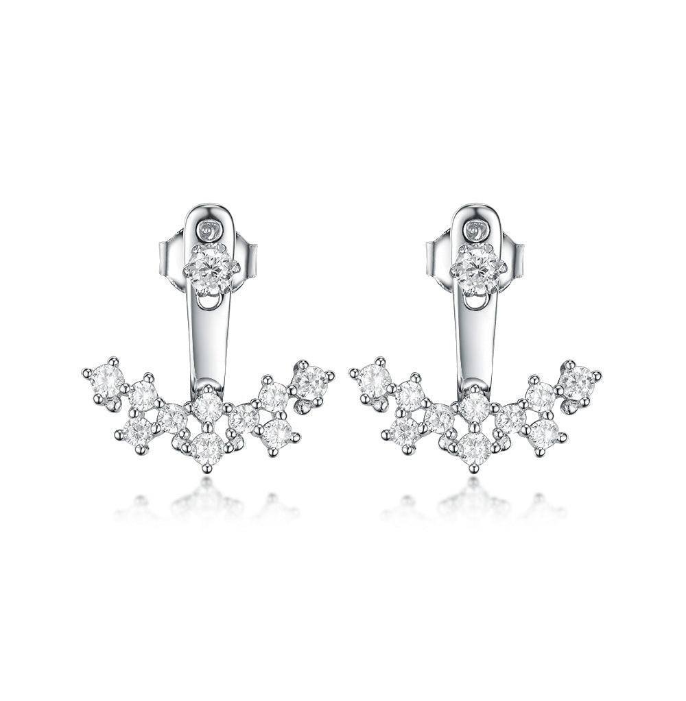 Earrings Simple Special-interest Design French Diamond-embedded Smile Earrings