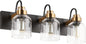 Black Vintage Bathroom Vanity Light Fixture
