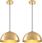 2 Farmhouse Dome Pendant Lights
