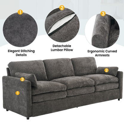 Cozy Upholstered Oversized 3-Seater Cloud Sofa