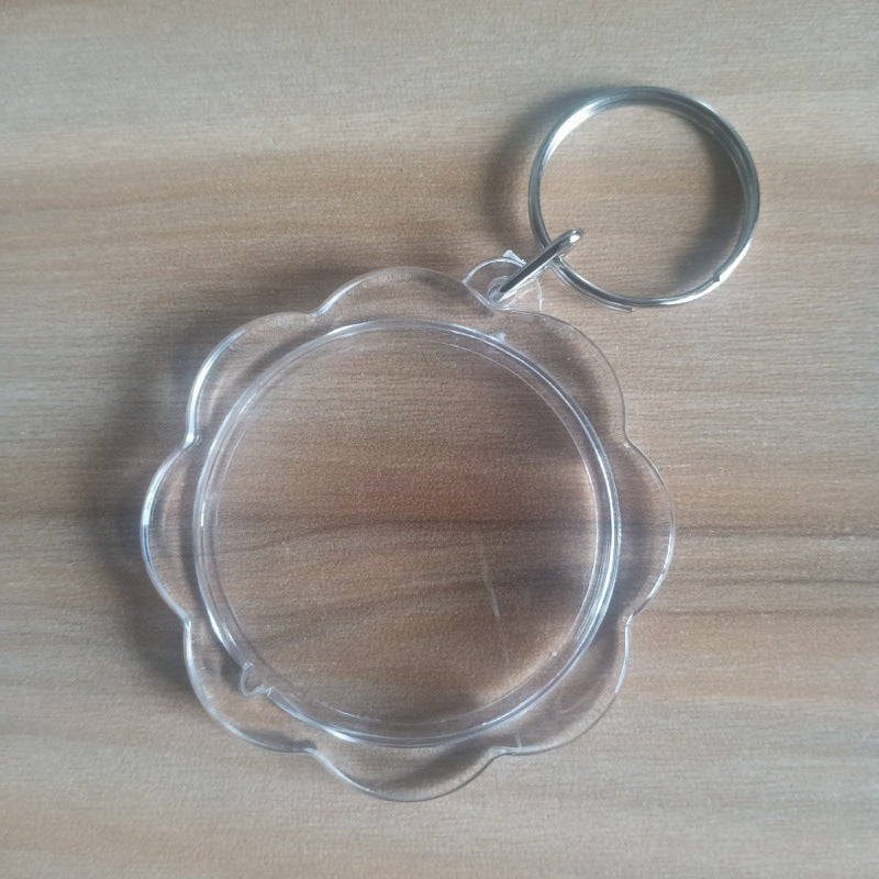 Fashion Transparent Acrylic Keychain Empty Shell