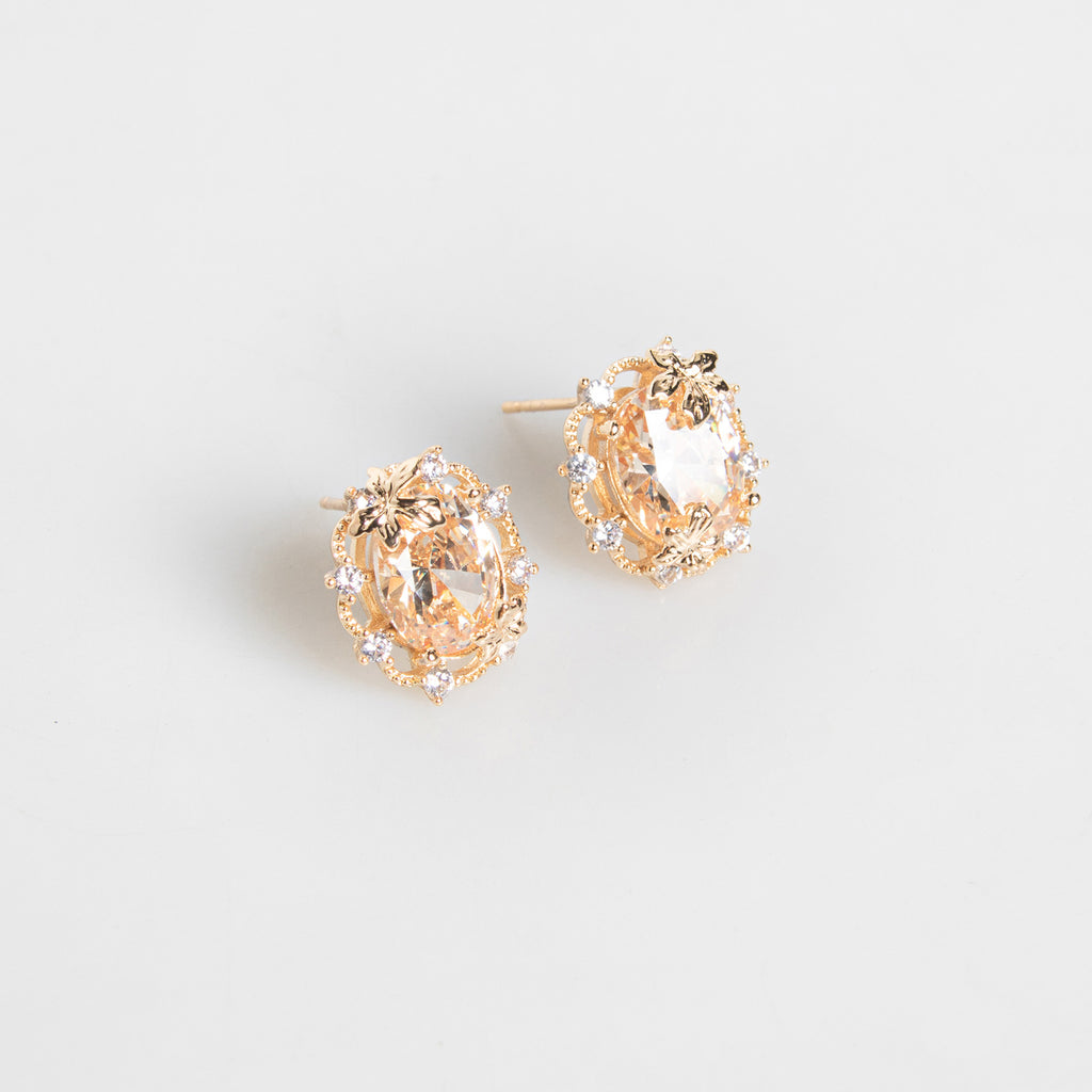 High-grade Red Maple Leaf Earrings Necklace Elegance Retro Simple