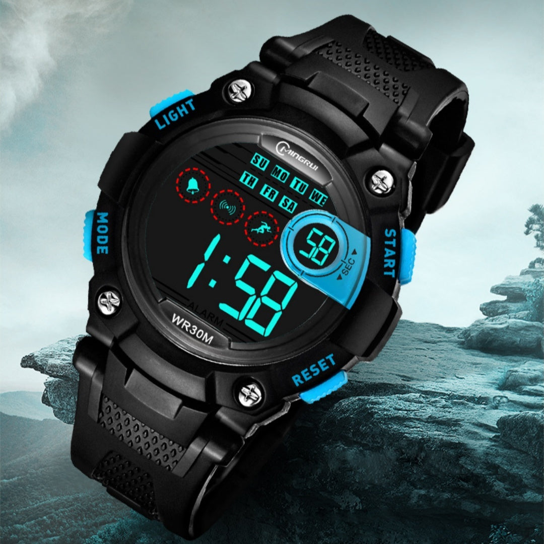 Waterproof Anti-fall Multifunctional Sports Student Electronic Watch