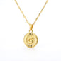 English Alphabet Disc Necklace Women And Men