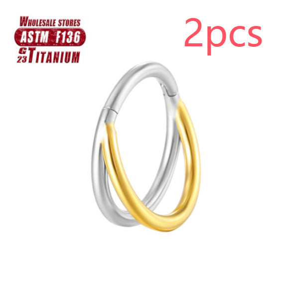 F136 Titanium Alloy Fork Nose Ring Human Body Puncture Ornament
