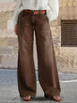 Womens Stylish Relaxed-fit Wide-leg Casual Jeans